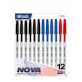 Ballpoint Pens - 3 Assorted Inks, Medium, 12 Pack