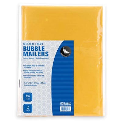 Self-Seal Bubble Mailers - 24 Pack, 9.5" X 13.5"