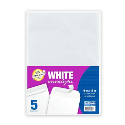 Self-Seal White Envelopes - 9" x 12"