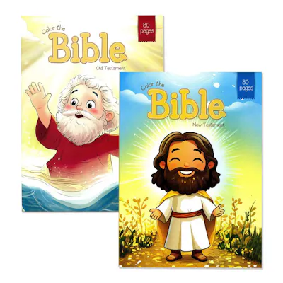 Color The Bible Coloring Books - 2 Volumes, 80 Pages