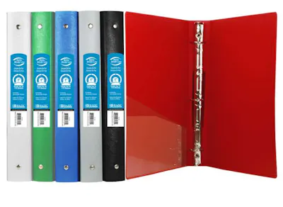 1" 3-Ring Poly Binders - Assorted Colors