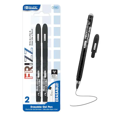 Erasable Gel Pens - Black, 2 Pack