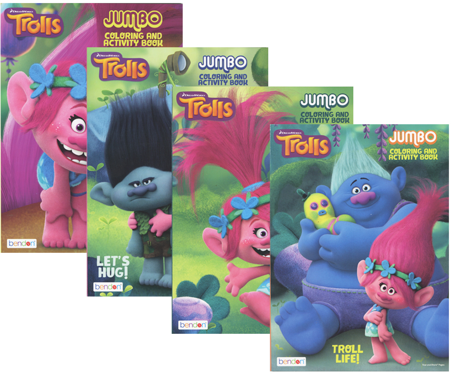 Wholesale TROLLS Jumbo Coloring Activity Book DollarDays