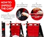 Folding Carts on Wheels - Red, Lid Cover, 16" (2 of 3)