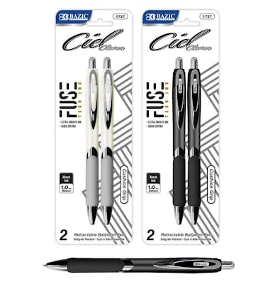 Fuse Tech Ink Retractable Pens, 2pk