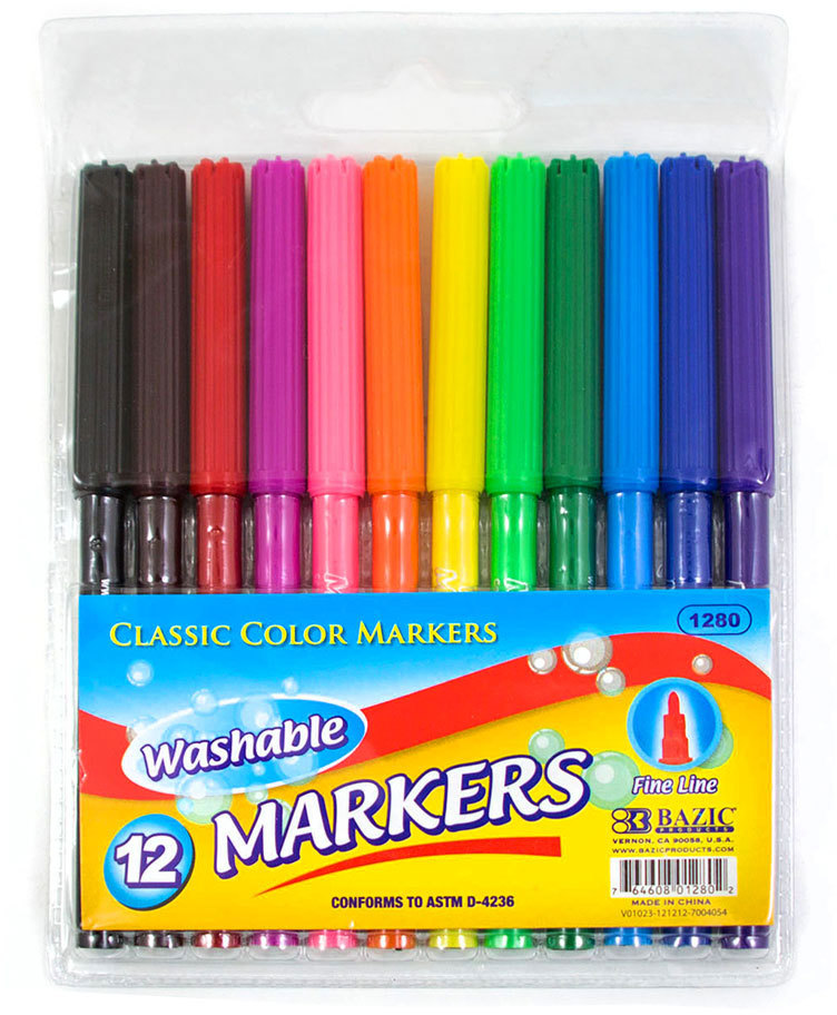 fine colored markers