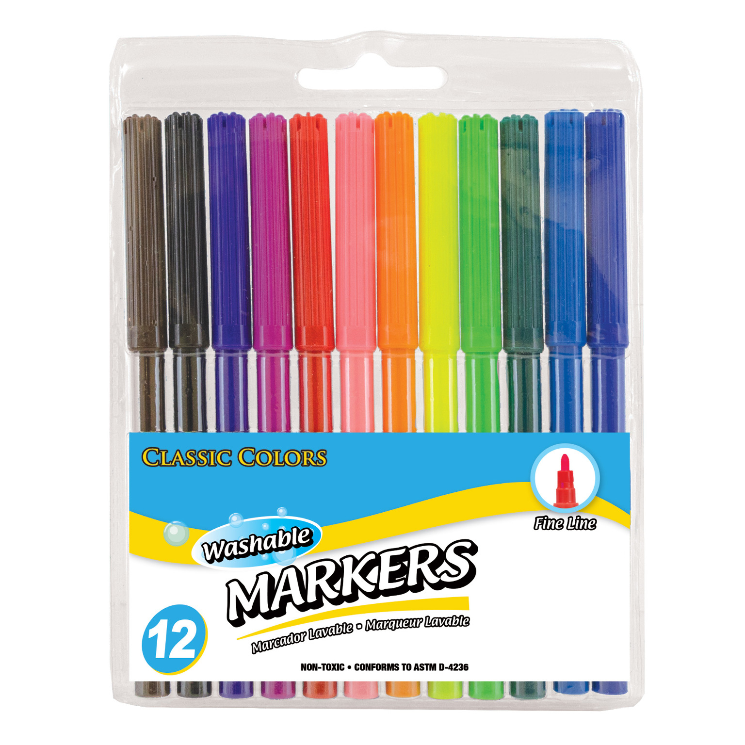 Play Day 8 Glitter Markers, 20 Washable Markers & 200 sheets of