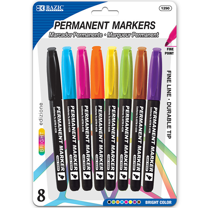 Bulk Fine Tip Assorted Color Permanent Markers - DollarDays