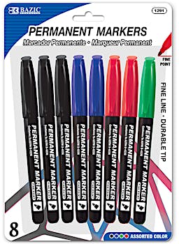 Permanent Markers Bulk, Ezzgol Permanent Marker Bulk Pack of 72, 4 Assorted Colors, Fine Point Permanent Markers for Kids and Adult Coloring As Office