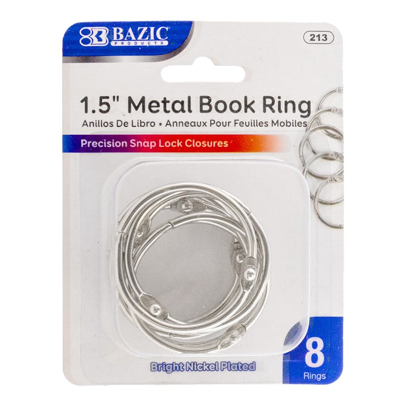 Book Rings - 8 Count  1.5