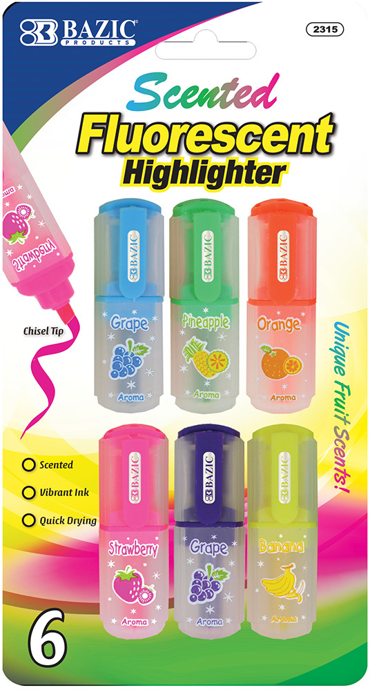 Wholesale Mini Scented Highlighters - 6 Colors, 2.4 - DollarDays