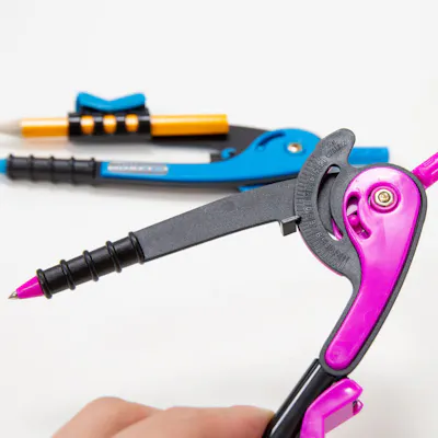 Bulk Compasses - Assorted Colors, Scale Arm