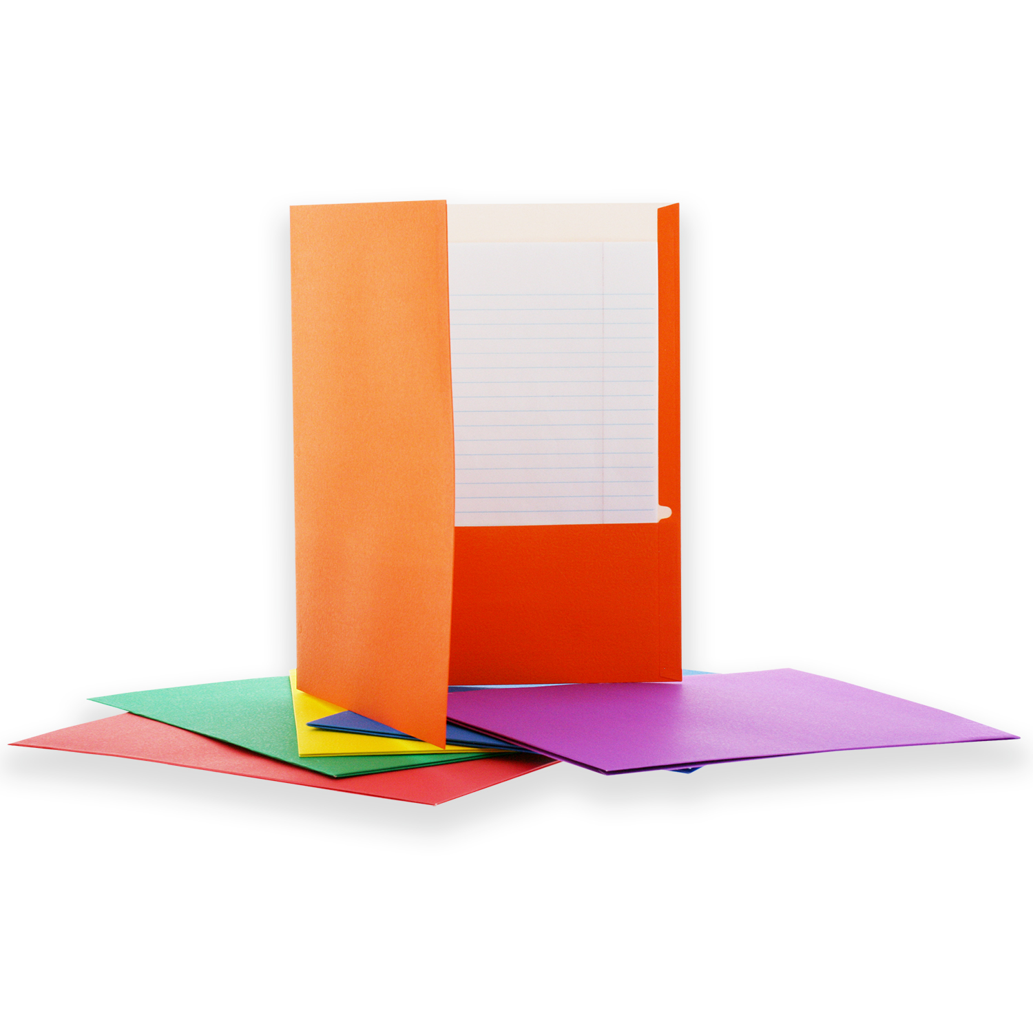 Wholesale BAZIC Paper 2 Pocket Folder 6 Assorted Colors (SKU 311396