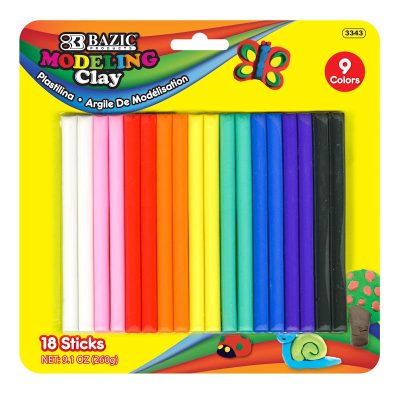9 Colors 260g Modeling Clay Sticks