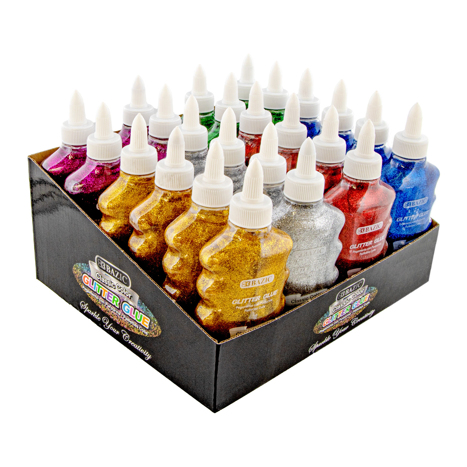 Wholesale Glitter Glue - Classic Colors, 6.76 fl oz - DollarDays