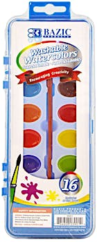 Watercolors, 16 Assorted Colors, Palette Tray  Emergent Safety Supply:  PPE, Work Gloves, Clothing, Glasses