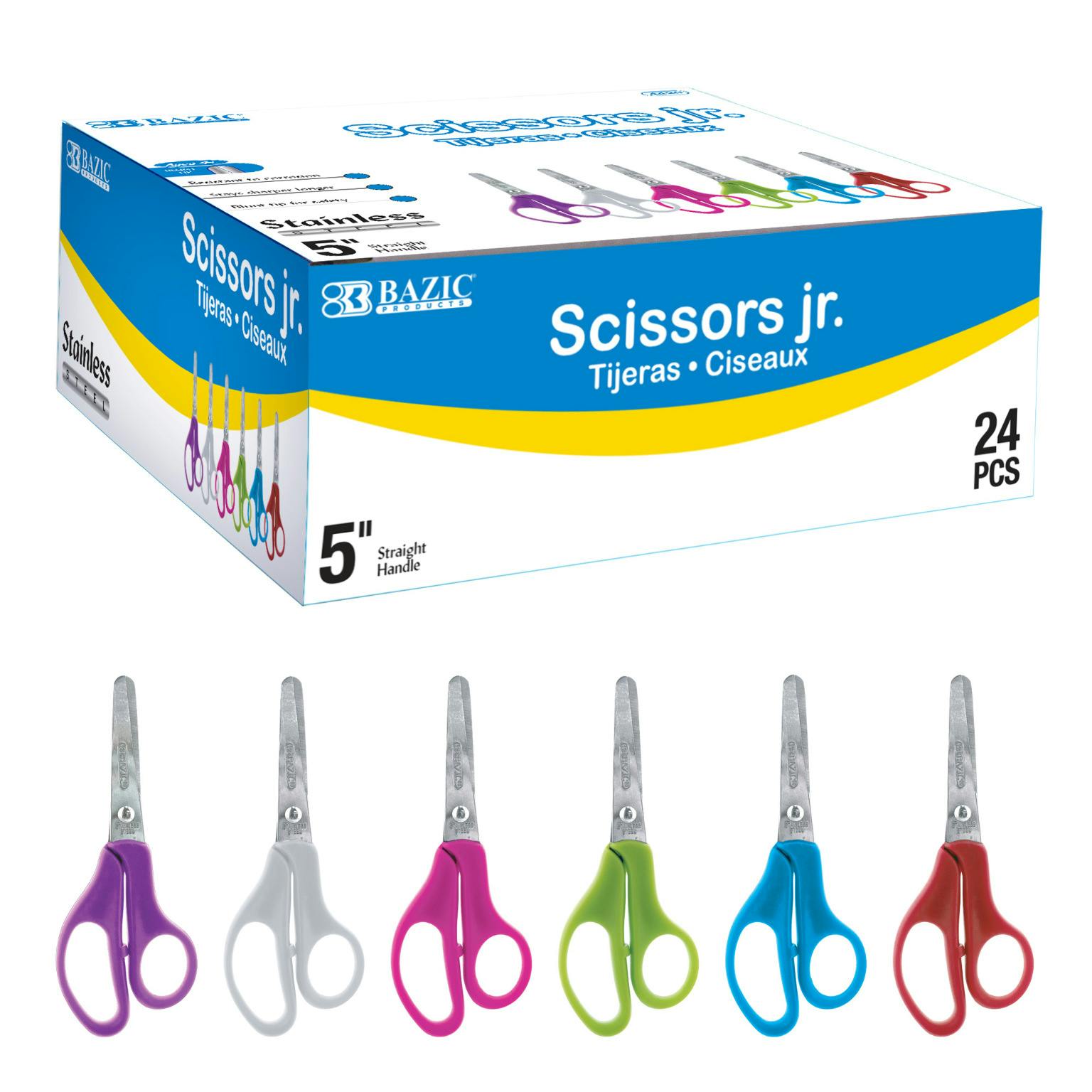 Wholesale BAZIC 5" Blunt Tip School Scissors (BULK) (SKU 2348963