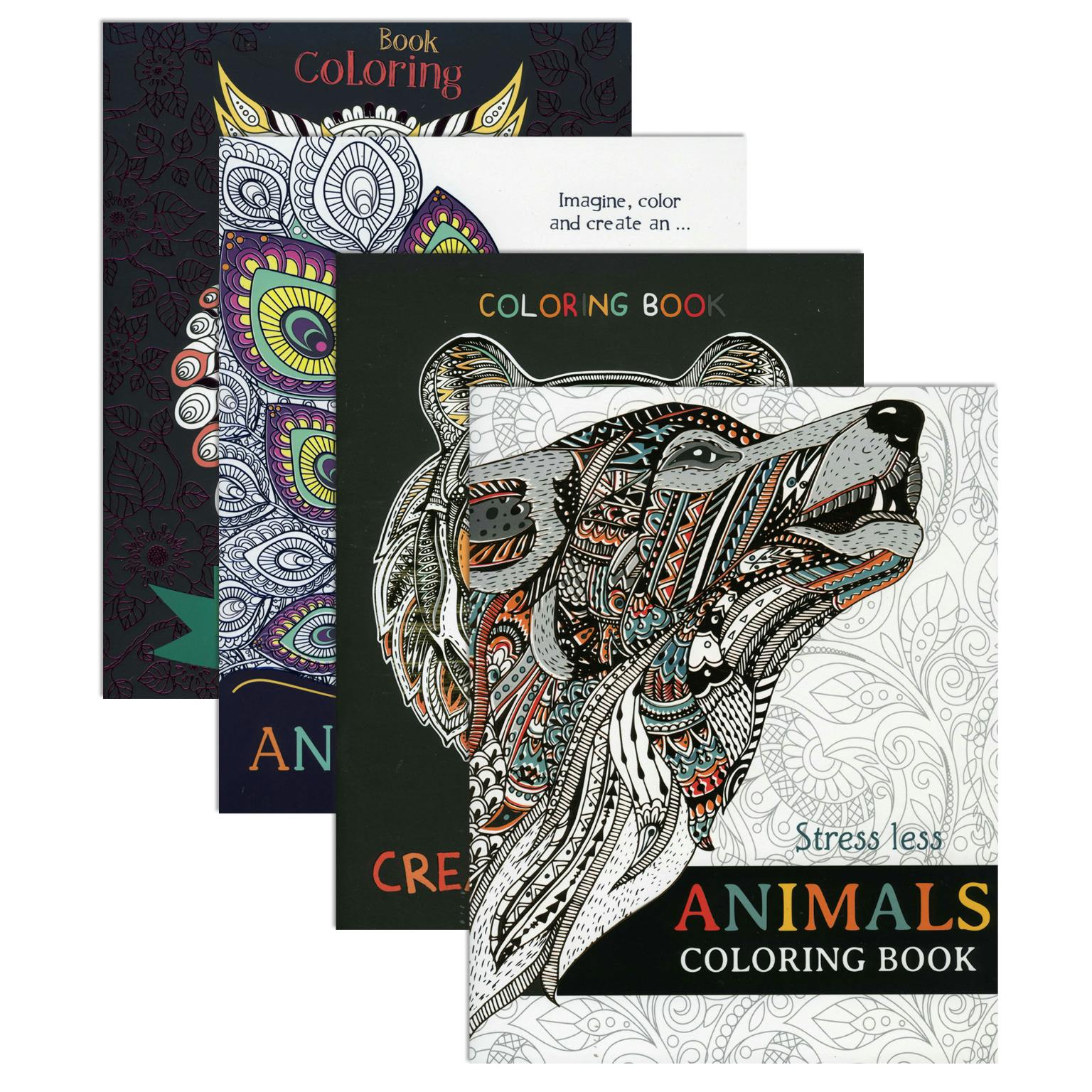Wholesale Adult Coloring Books Assorted Animal Titles SKU 2341302 
