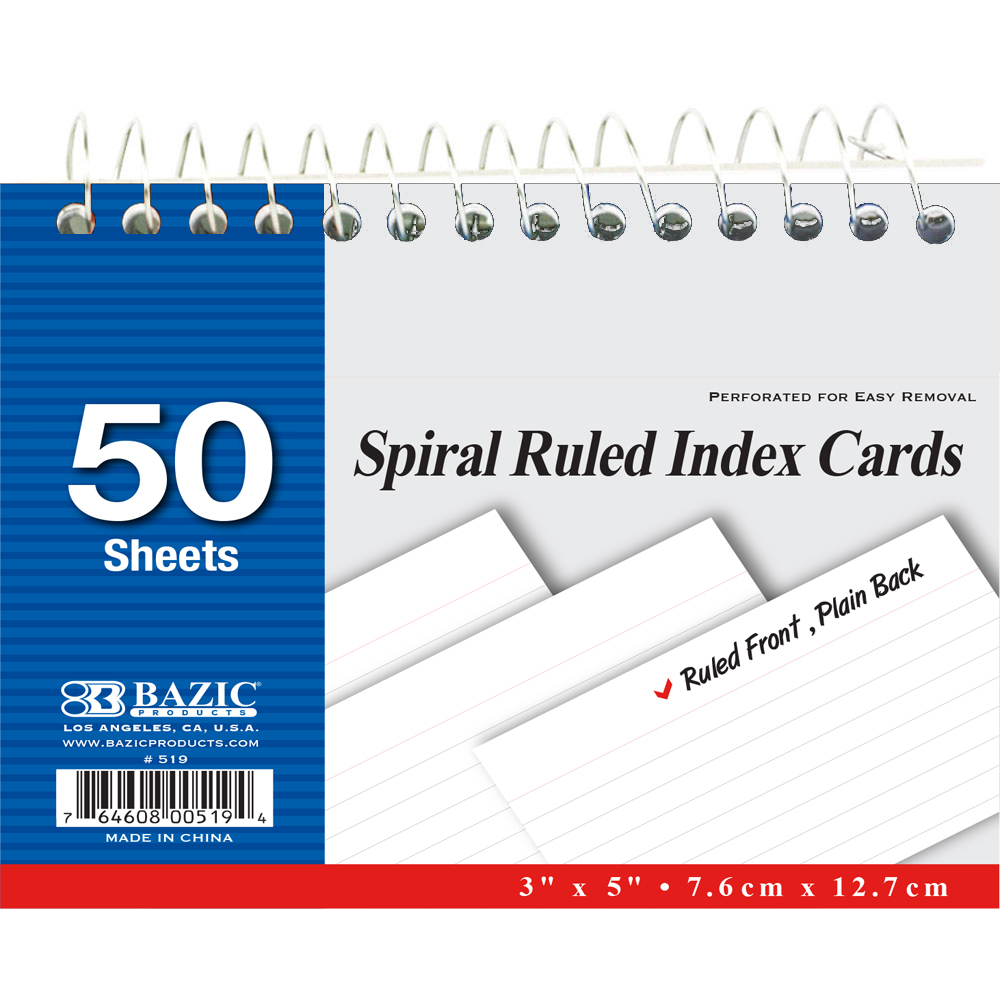 Wholesale Index Cards, Spiral Bound - DollarDays