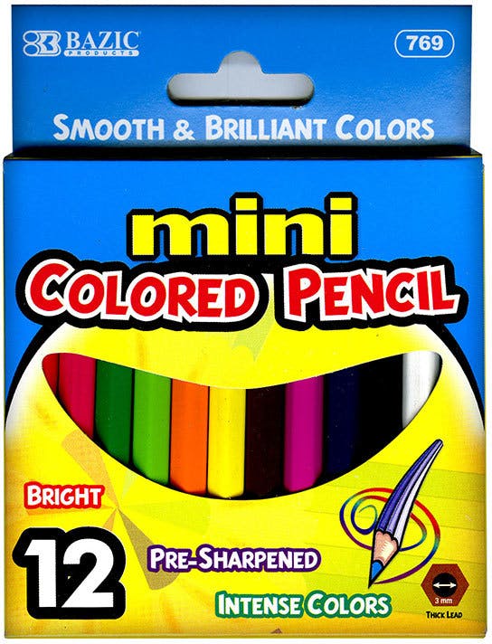 Wholesale BAZIC Colored Pencils 12 Count, Assorted Intense Colors