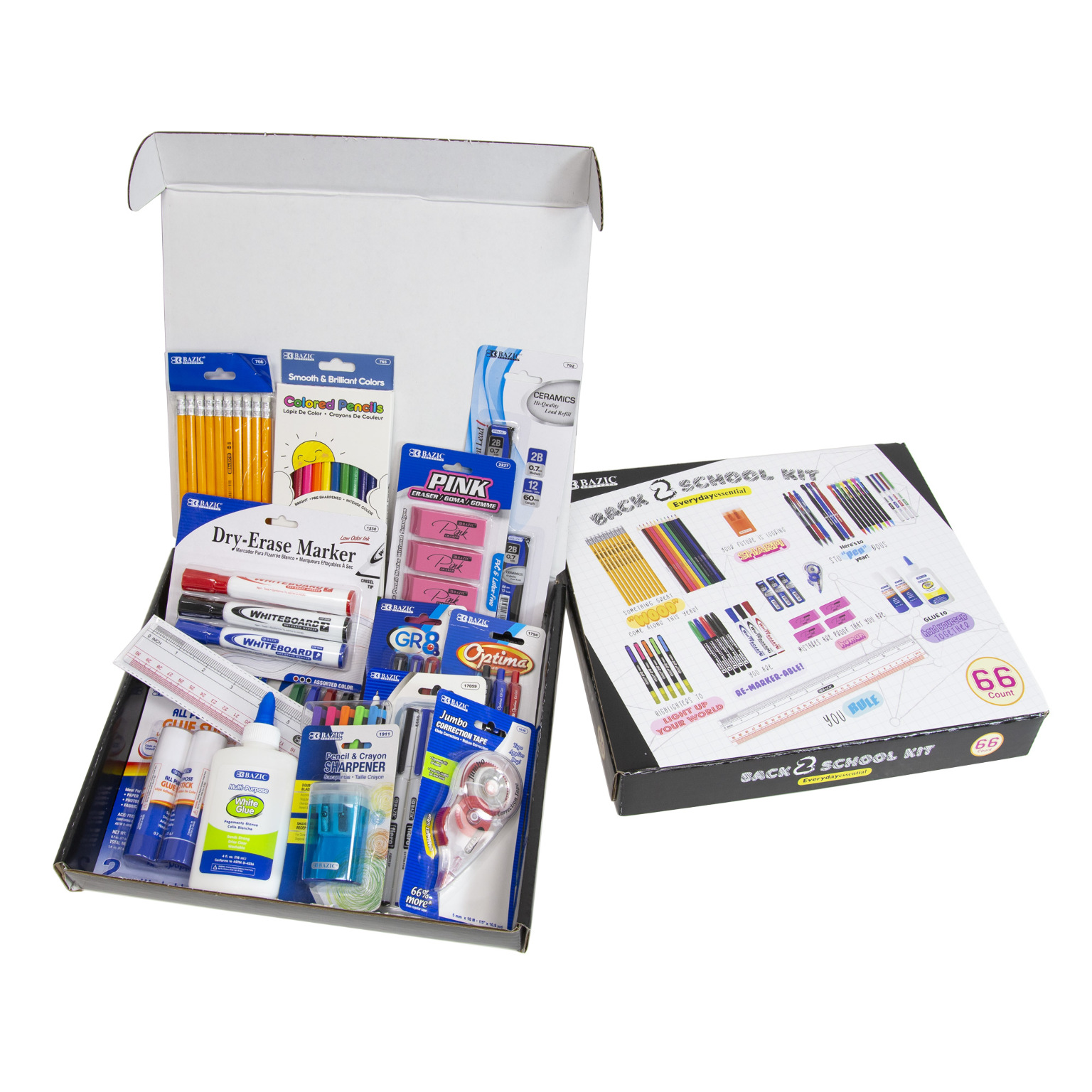 66 Piece Back To School Kit Wholesale DollarDays