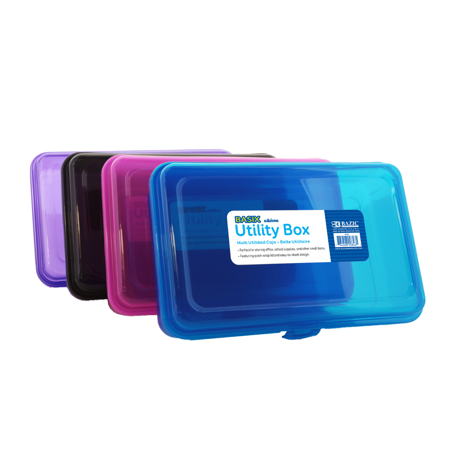 Wholesale Plastic Pencil Boxes - Assorted Colors - DollarDays