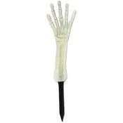 Nite-Glo Yard Stakes - Skeleton Hand, 17"