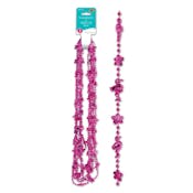 Flamingo & Hibiscus Beads - Pink, 33", 6 Pack