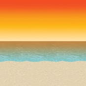 Luau Sunset Backdrops - 4' x 30'