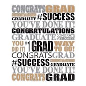 Graduation Photo Props - Black & Gold, 60" x 72"