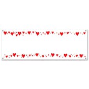 Heart Sign Banners - 5' x 21"