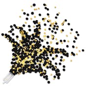 Push Up Confetti Poppers - Black & Gold, 8 Pack