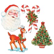 Christmas Decoration Cutouts - 4 Pack, 16-17"