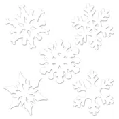 Mini Snowflake Cutouts - White, 10 Pk