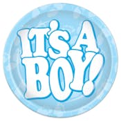 It's a Boy Plates, 8 Count - 7"