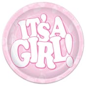 It's a Girl Plates, 8 Count - 7"