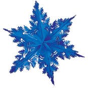 Hanging Winter Snowflakes - Blue, 24"