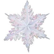 Snowflake Decorations - Opalescent, 24"