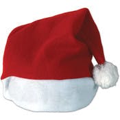 Plush Santa Hats - Red, One Size