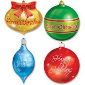 Christmas Ornament Cutouts - 4 Pack, 12.5-17"