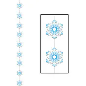 Snowflake Stringers - White & Blue, 6' 6"