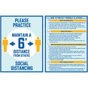Social Distancing Wall Signs - Assorted, 15.25" x 11.5"