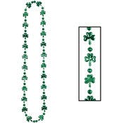 Shamrock Beads - Green, 33"