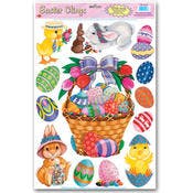 Easter Basket & Friends Clings - 13 Stickers
