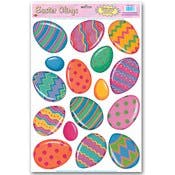 Color Bright Egg Clings - 16 Stickers, Removable