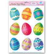 Easter Egg Clings - Assorted, 9 Stickers