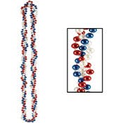 Braided Beads - Patriotic Colors, 33"