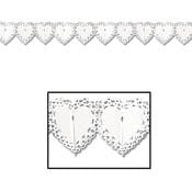 Lace Heart Garlands - White, 7" x 12'