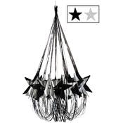 Star Chandeliers - Black & Silver, 35"