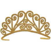 Glittered Metal Tiaras - Gold